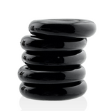 JACKER 5-STACK five-pack tube super-strong  cockrings BLACK