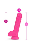 Neo - 9 Inch Dual Density Dildo - Neon Pink