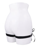 Laced Up Garters - Black