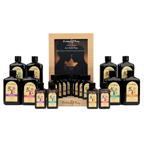 Hemp Seed at Night Aphrodisiac PrePack Includes: 2-8oz Bubble Bath and Massage Oil in Sea Jasmine, Wild Pink Rose, Grapefruit Sandalwood, Ylang Ylang Lavender, 3-2oz Bubble Bath and Massage Oil in each scent, 1-2oz Massage Oil Testers in each scent