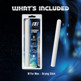 M for Men - Drying Stick - White - 12 pcs Counter Display