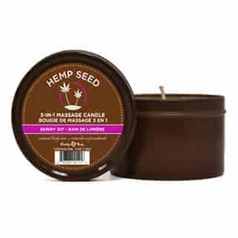 TESTER - Hemp Seed 3-in-1 Massage Candle Skinny Dip 6 oz / 170 g