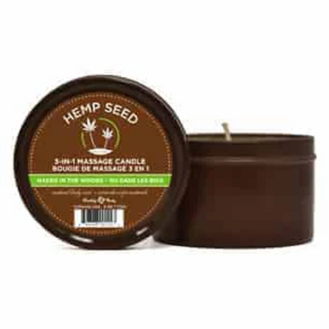 TESTER - Hemp Seed 3-in-1 Massage Candle Naked in the Woods 6 oz / 170 g