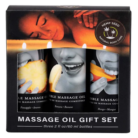 Edible Massage Oil Gift Set: Tropical Set 2 fl oz / 60 ml