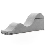 Aria Flip Chaise 18 Inch Wide - Convertible Sex Chair and Bed Bench, Grey