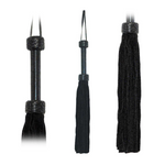 Flogger Black Suede Tails 18in