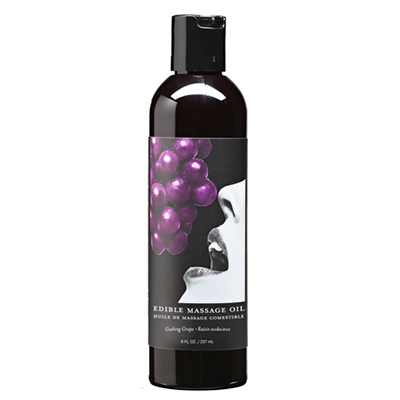 TESTER - Edible Massage Oil Grape  8 fl oz / 237 ml