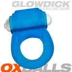 GLOWDICK, cockring with LED, BLUE ICE