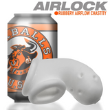 AIRLOCK, air-lite vented chastity, WHITE ICE