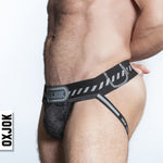 PACKER, industrial quilted cargo strapjock, BLACK PUFF, MEDIUM