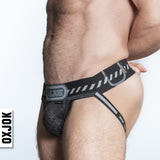 PACKER, industrial quilted cargo strapjock, BLACK PUFF, X-LARGE