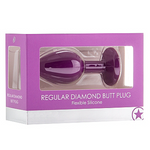 Diamond Butt Plug Regular Purple