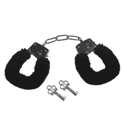 TESTER - Furry Handcuffs: Black