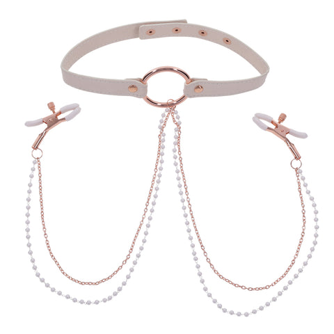 Peaches ‘n CreaMe Collar with Nipple Clamps